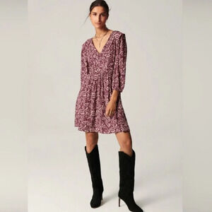 Ba&Sh Lia Printed Mini Dress in raisin